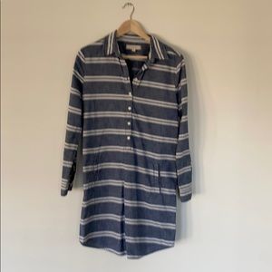 Chambray striped dress